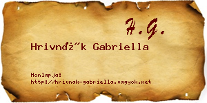 Hrivnák Gabriella névjegykártya